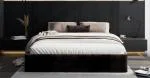 Čalúnená posteľ ORLANDO 120x200 Čierná Trinity s úložným priestorom kovový rošt
