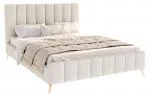 Čalúnená posteľ FRASCA 140x200 Krémová Boucle