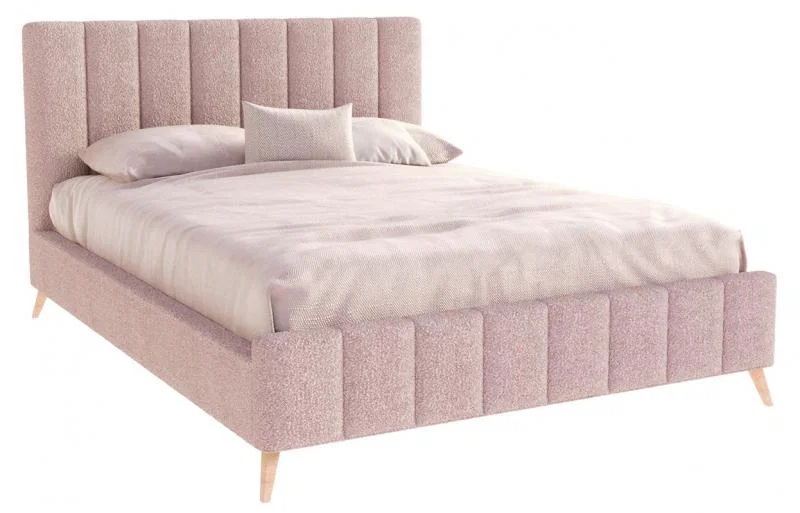 Čalúnená posteľ FRASCA 180x200 Růžová Boucle