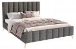 Čalúnená posteľ FRASCA 160x200 Grafit Boucle