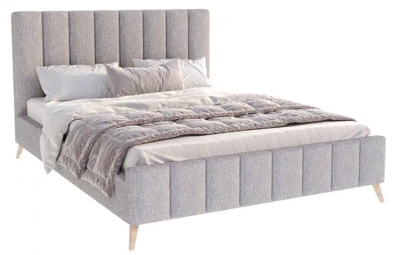 Čalúnená posteľ FRASCA 120x200 Sivá Boucle