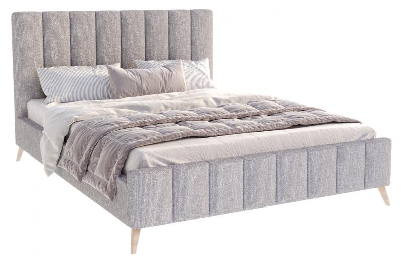 Čalúnená posteľ FRASCA 160x200 Sivá Boucle