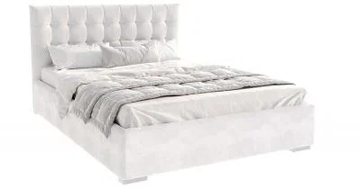Čalúnená posteľ LUCERNA 90x200 Biela Paris s úložným priestorom kovový rošt