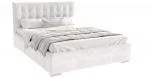 Čalúnená posteľ LUCERNA 140x200 Biela Paris s úložným priestorom kovový rošt