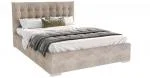Čalúnená posteľ LUCERNA 120x200 Béžová Paris s úložným priestorom kovový rošt