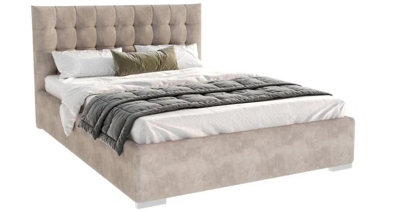 Čalúnená posteľ LUCERNA 180x200 Béžová Paris s úložným priestorom kovový rošt