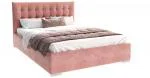 Čalúnená posteľ LUCERNA 180x200 Lososová Paris s úložným priestorom kovový rošt