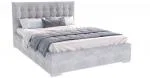 Čalúnená posteľ LUCERNA 180x200 Svetle Sivá Paris s úložným priestorom kovový rošt