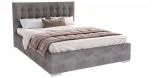 Čalúnená posteľ LUCERNA 120x200 Tmavo Sivá Paris s úložným priestorom kovový rošt