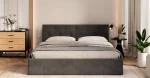 Čalúnená posteľ MIRAGE 160x200 Grafit Trinity s úložným priestorom kovový rošt