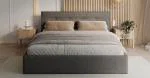 Čalúnená posteľ TULSA 90x200 Grafit Ottawa s úložným priestorom kovový rošt