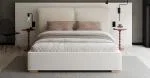 Čalúnená posteľ BRISTOL 180x200 Biela Trinity s úložným priestorom kovový rošt
