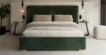 Čalúnená posteľ BRISTOL 160x200 Zelená Trinity s úložným priestorom kovový rošt