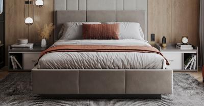 Čalúnená posteľ AVEIRO 140x200 s kovovým zdvižným roštom MOUSSE