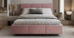 Čalúnená posteľ AVEIRO 120x200 s kovovým zdvižným roštom RUŽOVÁ