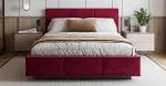 Čalúnená posteľ AVEIRO 120x200 s kovovým zdvižným roštom ČERVENÁ