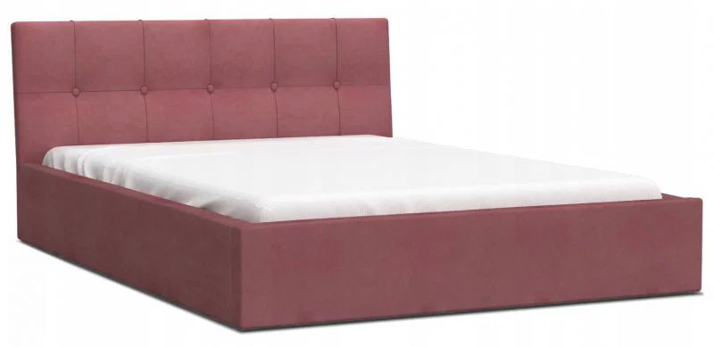 Luxusná manželská posteľ VEGAS PARIS Salmon 90x200 S dreveným roštom