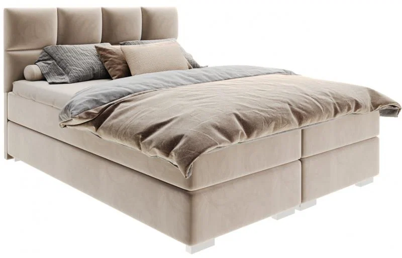 Čalúnená posteľ 160x200 cm PORTLAND Béžová Paris