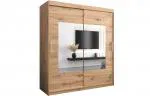 Šatníková skriňa s posuvnými dverami a zrkadlom TORINO 180cm artisan