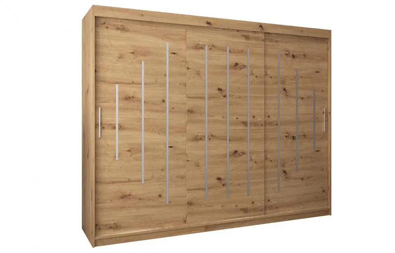 Šatníková skriňa s posuvnými dverami YORK - 250x200cm Dub Artisan