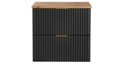 Kúpeľňová skrinka ADEL BLACK 60 cm + doska