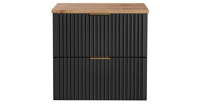 Kúpeľňová skrinka ADEL BLACK 60 cm + doska