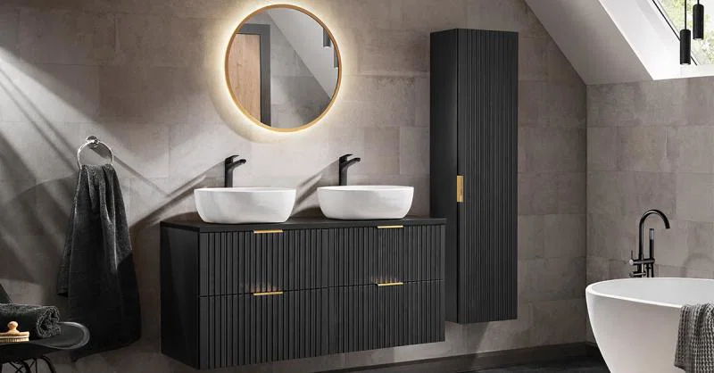 Kúpeľňová zostava ADEL BLACK SMILE 120cm