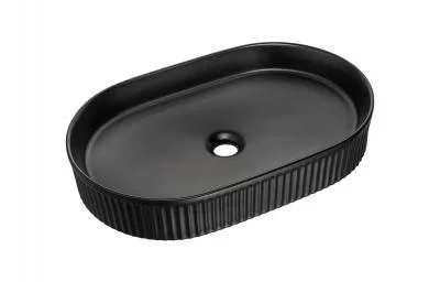 Keramické umývadlo BEYOND 3 na dosku, 56 cm, čierny matný povrch