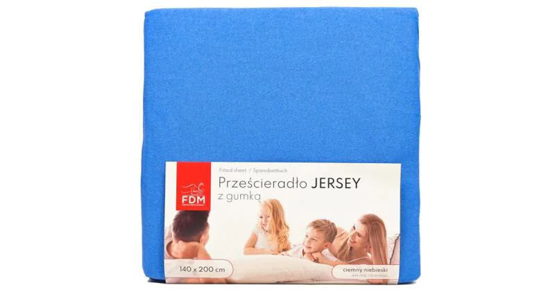 Plachta JERSEY s gumou 180x200 cm MODRÁ