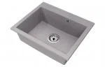 Granitový drez ELITE sivý + sifón chróm 60 x 50 x 21cm