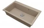 Granitový drez ELITE béžový + sifón chróm 80 x 50 x 21 cm