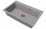 Granitový drez ELITE sivý + sifón chróm 80 x 50 x 21 cm