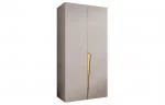 Šatníková skriňa PIANO 1, 100x52x202 cm | Kašmírová / zlaté úchyty