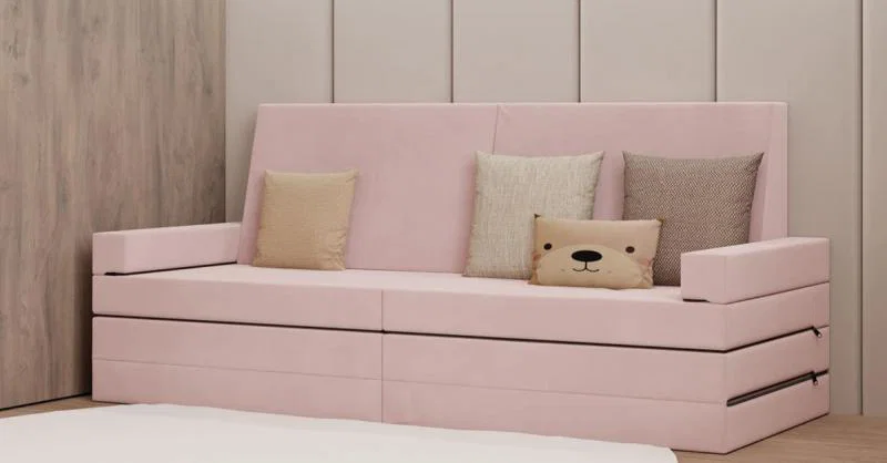 Rozkladacia pohovka VISION RUŽOVÁ TRINITY 160x200cm