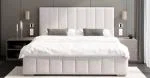 Čalúnená posteľ AUSTIN 140x200cm Biela Paris s úložným priestorom kovový rošt