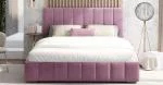 Čalúnená posteľ AUSTIN 160x200cm Fialová Paris s úložným priestorom kovový rošt