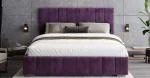 Čalúnená posteľ AUSTIN 90x200cm Tmavo fialová Paris s úložným priestorom kovový rošt