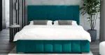 Čalúnená posteľ AUSTIN 160x200cm Tyrkysová Paris s úložným priestorom kovový rošt