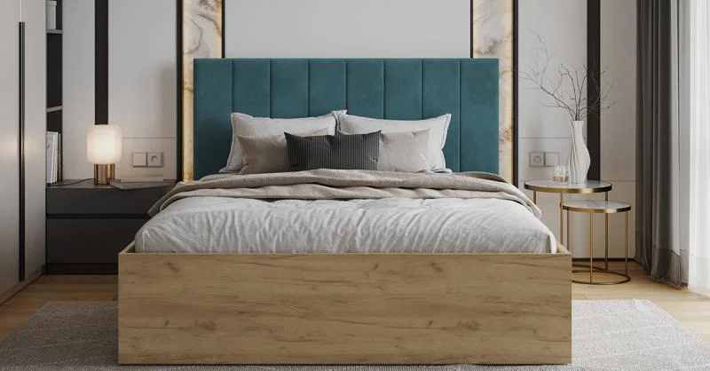 Čalúnená posteľ GRENADA 90x200 cm so zdvižným roštom tyrkysová