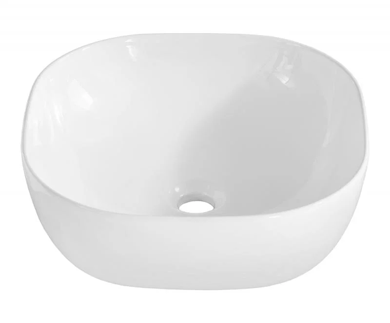 Keramické umývadlo SMILE, biela, 41 cm