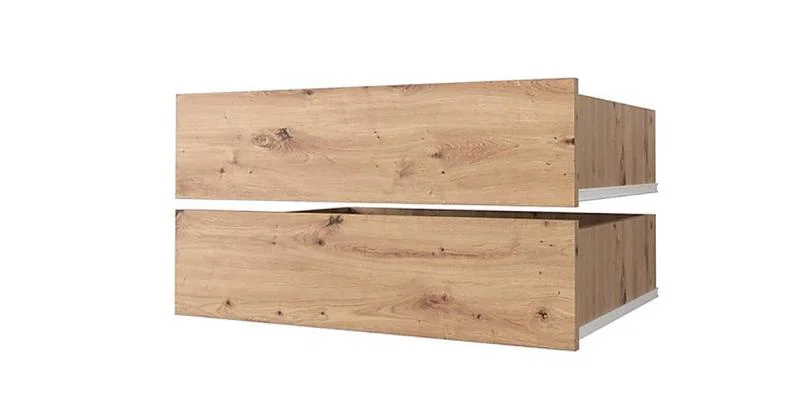 Sada zásuviek 2ks - Do šatníkových skríň s posuvnými dverami 120-200cm | Dub Artisan