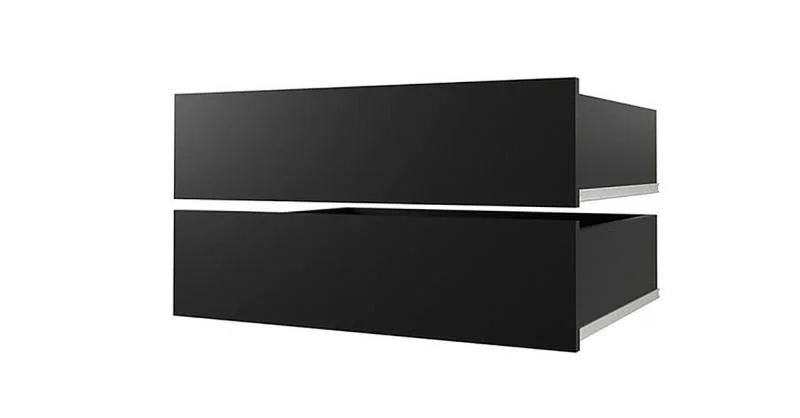 Sada zásuviek 2ks - Do šatníkových skríň s posuvnými dverami 100cm | Čierna