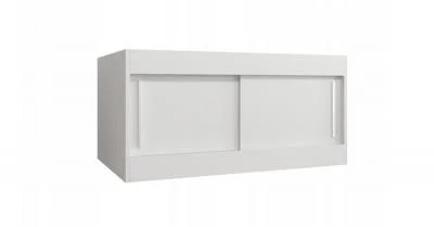 Nadstavec na šatníkovú skriňu 100cm -Biela / Biela