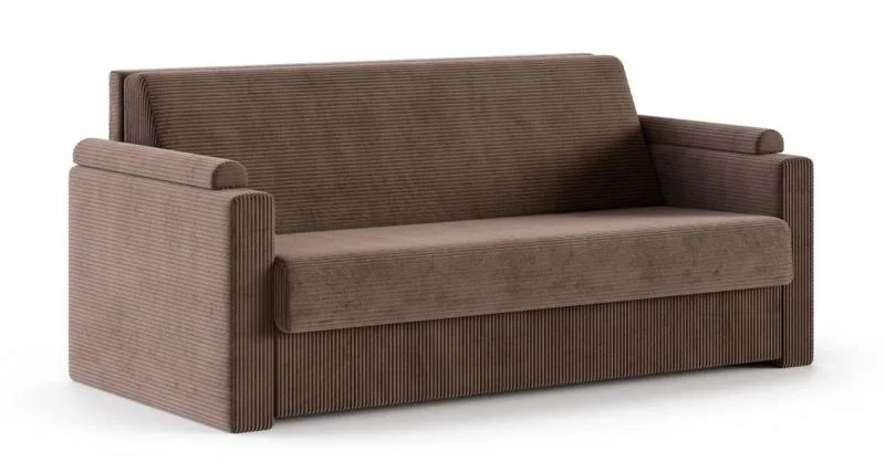 Rozkladacia pohovka VIBO HNEDÁ SZTRUKS 140x197cm