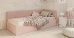 Posteľ EDDY 2 pre deti a mládež púdrová ružová TRINITY 100x200 kovový zdvižný rošt