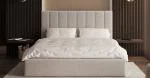 Luxusná posteľ COLORADO 90x200 s kovovým zdvižným roštom Biely PARIS
