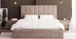 Luxusná posteľ COLORADO 180x200 s kovovým zdvižným roštom Béžová PARIS