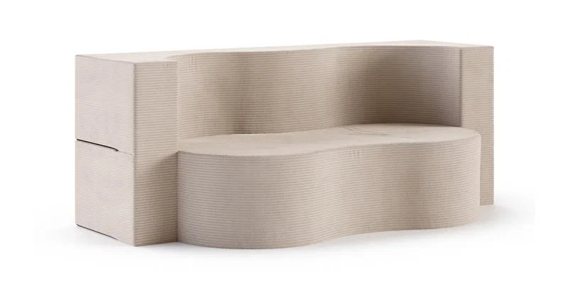 Rozkladacia pohovka TWIST BÉŽOVÁ SZTRUKS 120x200