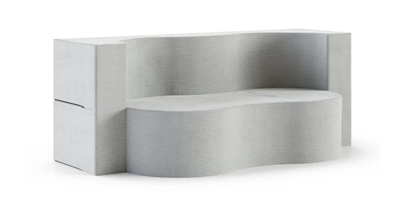 Rozkladacia pohovka TWIST ŠEDÁ SZTRUKS 120x200