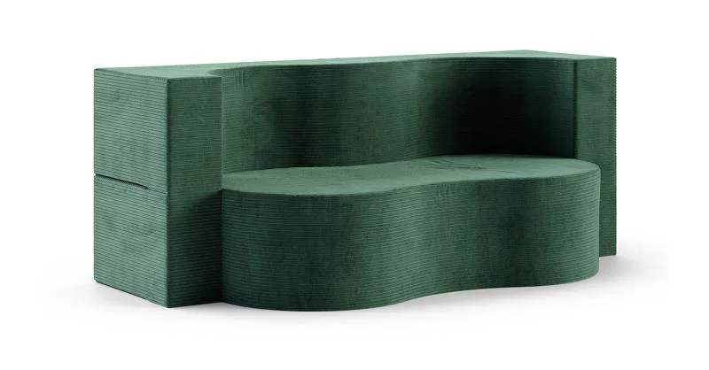Rozkladacia pohovka TWIST ZELENÁ SZTRUKS 120x200